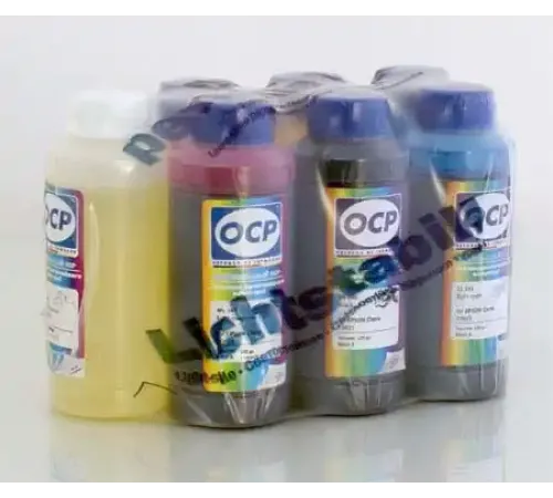 Чернила для Epson (OCP) комплектами, Комплект чернил OCP для Epson Claria (BK 140 (340), C142, M/Y 140, ML/CL 141) с промывочной жидкость