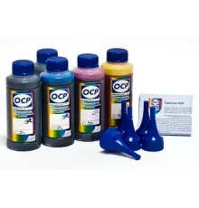 Комплект чернил OCP для Epson XP600 (BKP 115, BK/C/M/Y 140) повышенной светостойкости x5
